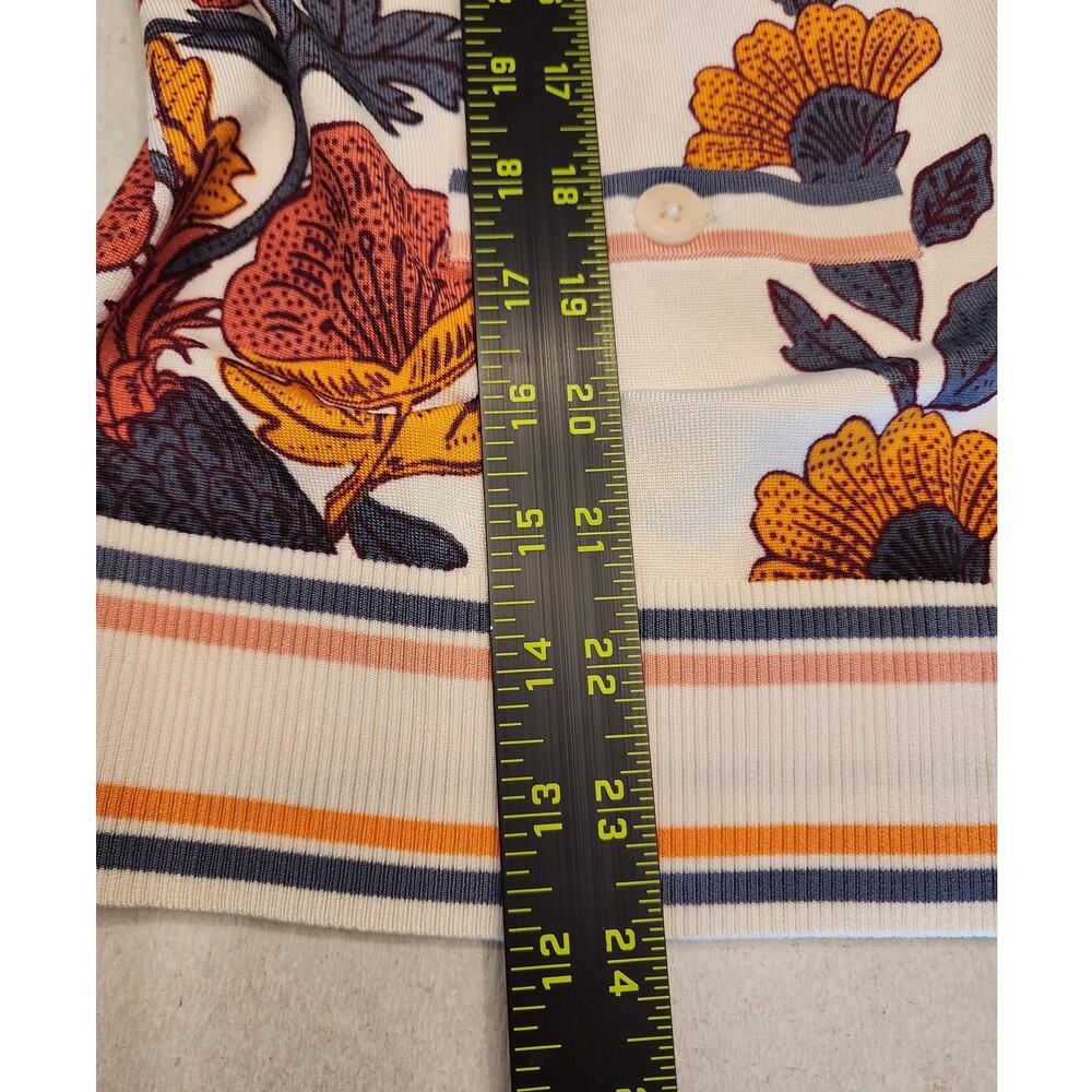 Tory Burch Printed Madeline Cardigan SZ Medium Floral - Picture 11 of 11